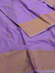 Lavender Purple Cotton Silk Saree