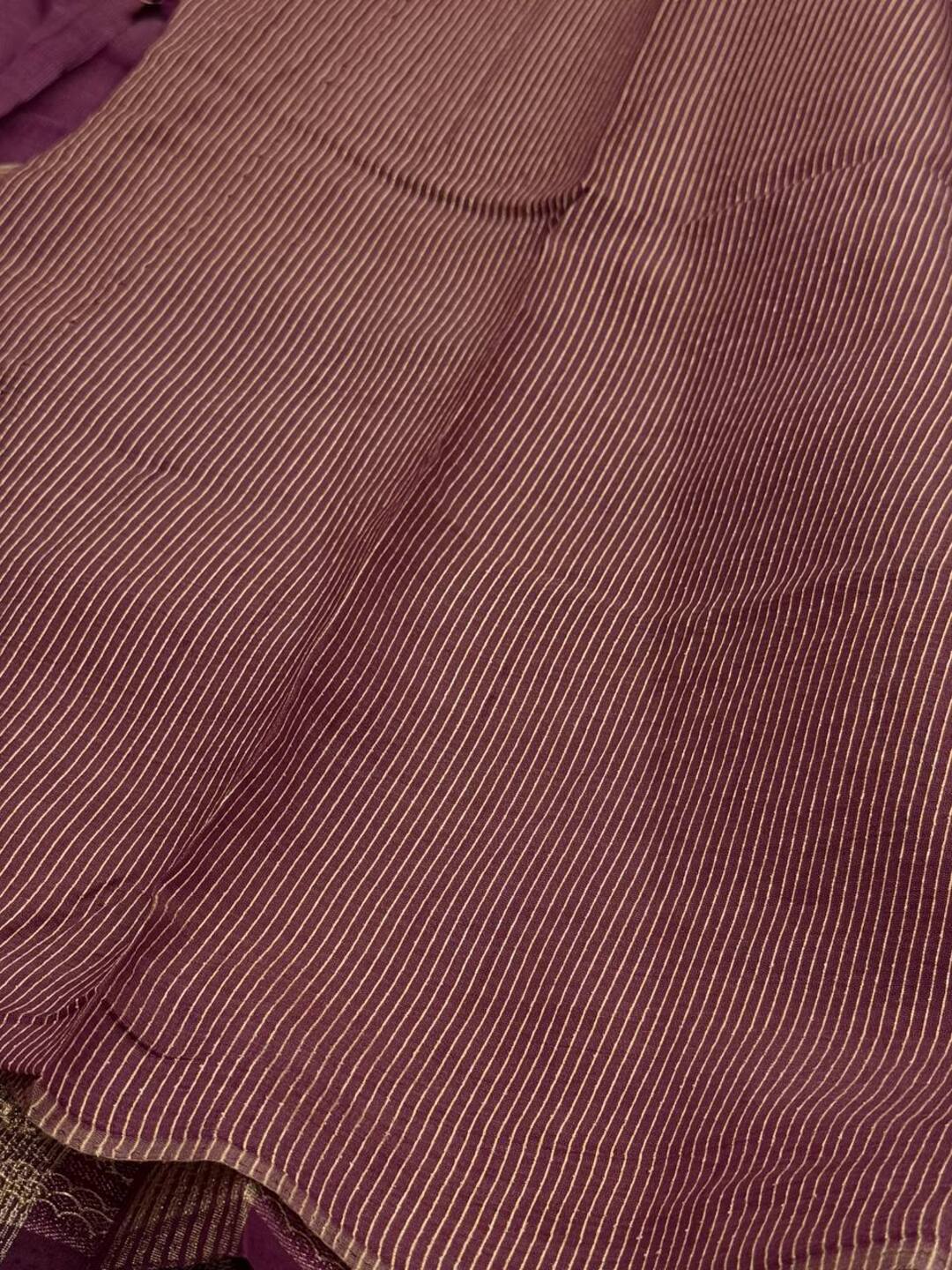 Wine Purple Tussar Cotton Saree