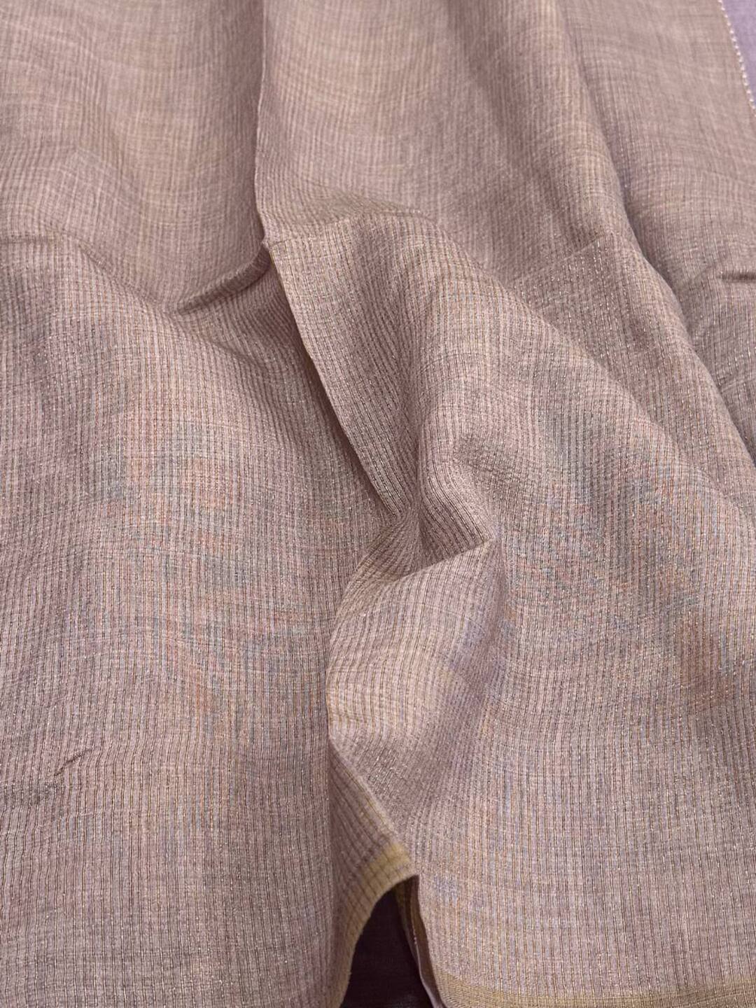 Lavender Purple Tussar Cotton Saree