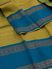 Apple Green Cotton Silk Saree