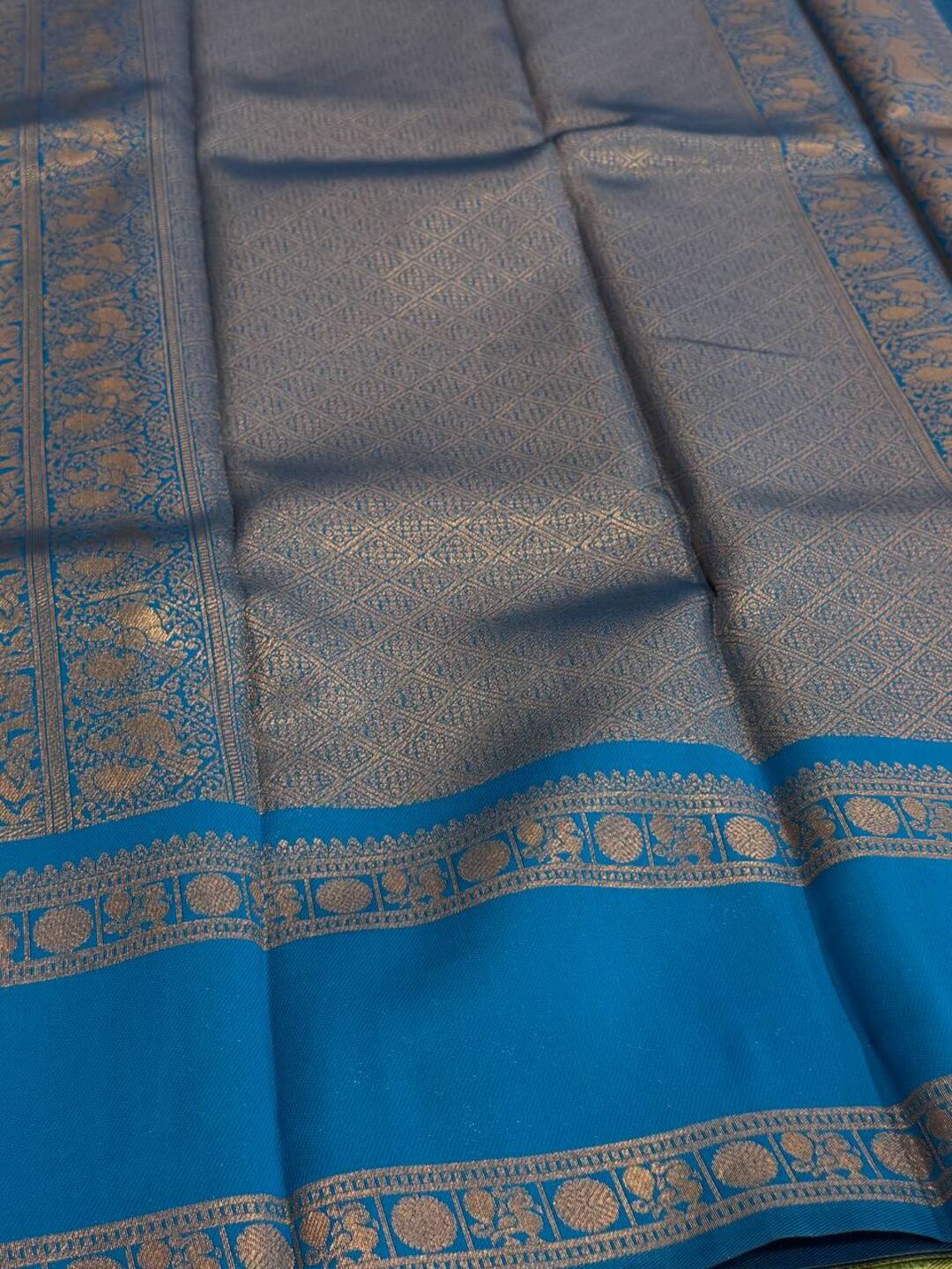 Apple Green Cotton Silk Saree