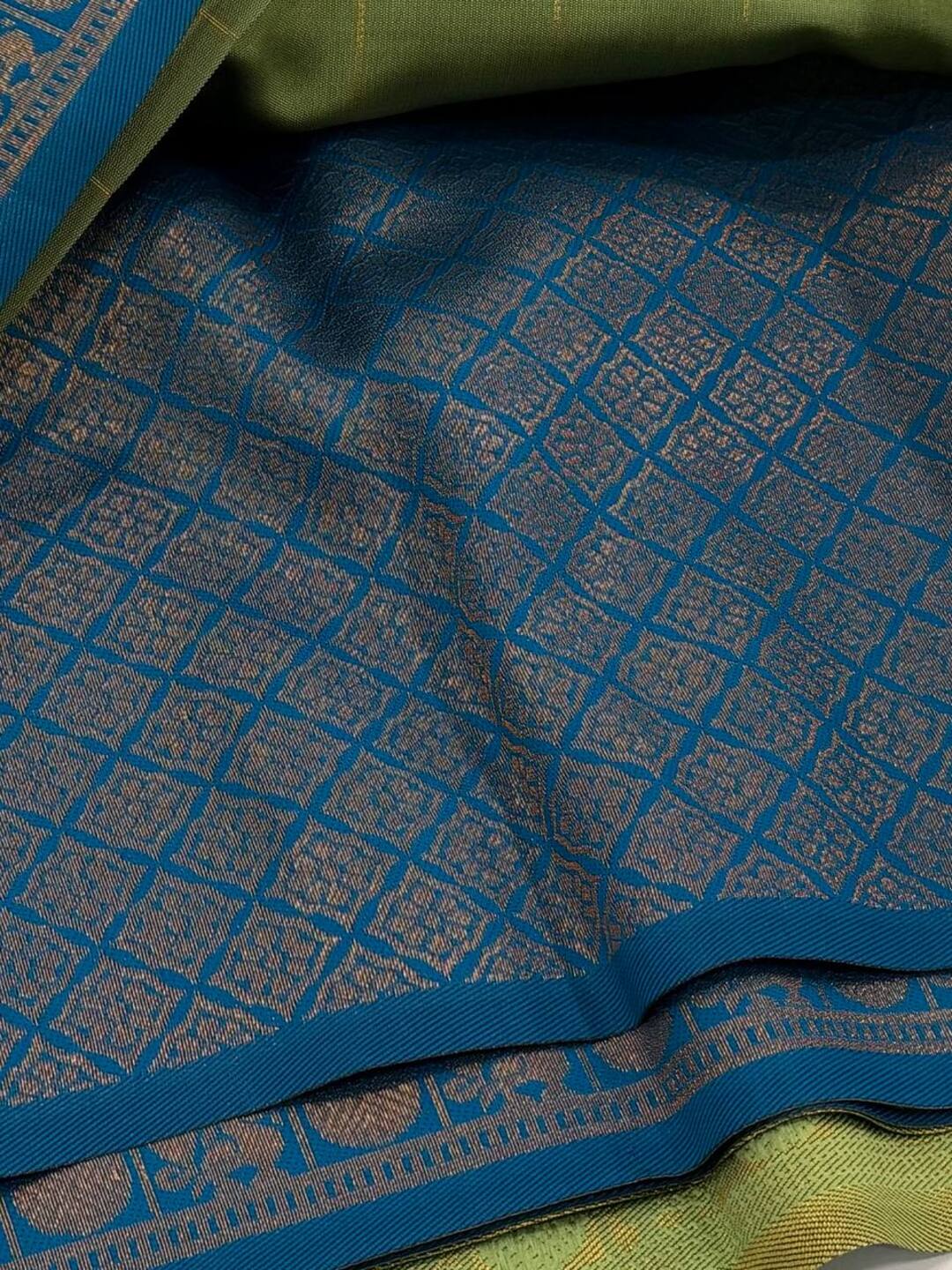 Apple Green Cotton Silk Saree