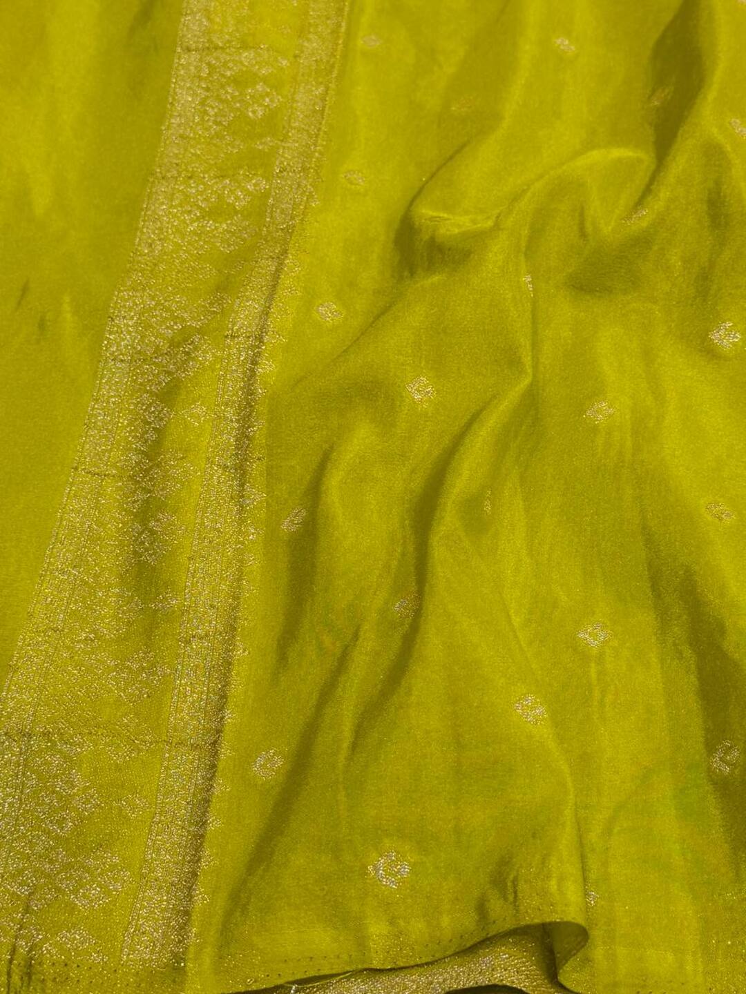 Hot Pink Semi Mysore Chiffon Silk Saree