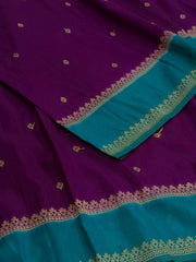 Purple Semi Mysore Chiffon Silk Saree