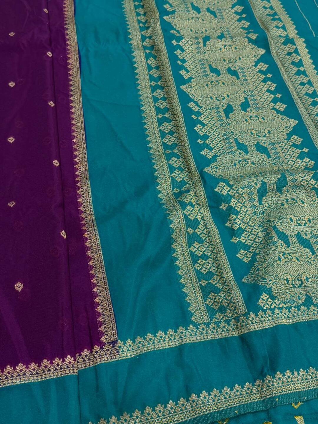 Purple Semi Mysore Chiffon Silk Saree