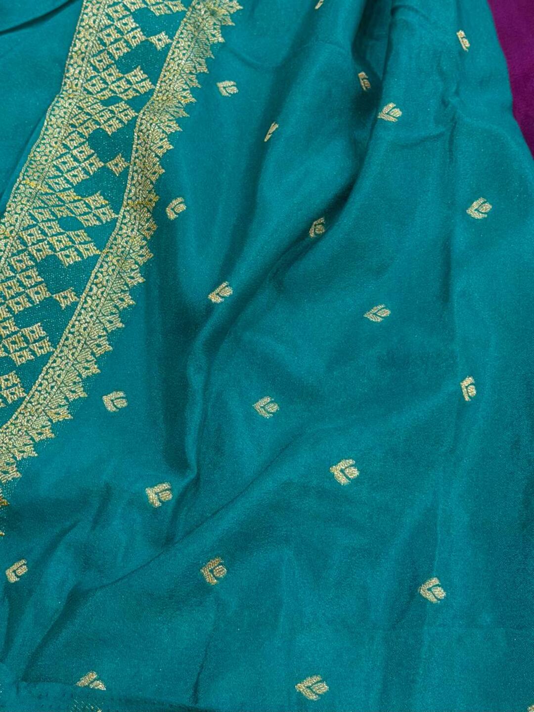 Purple Semi Mysore Chiffon Silk Saree