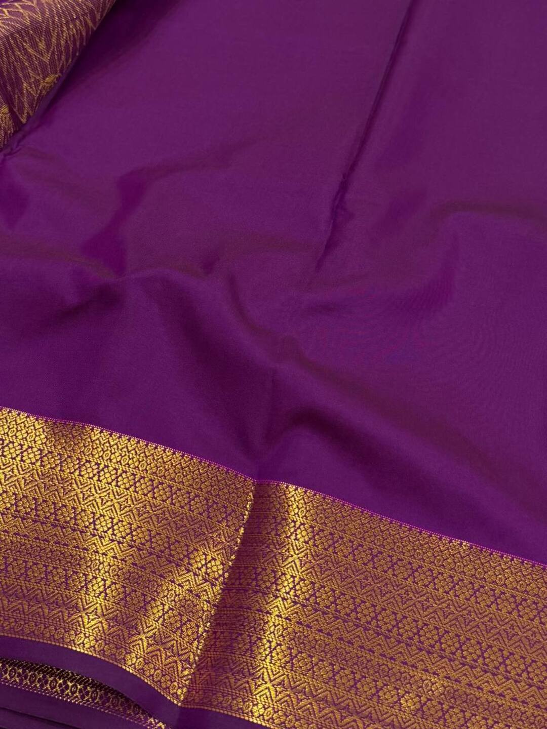 Violet Purple Cotton Silk Saree