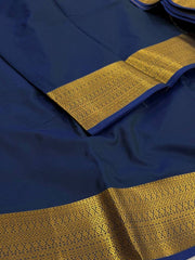 Teal Blue Cotton Silk Saree