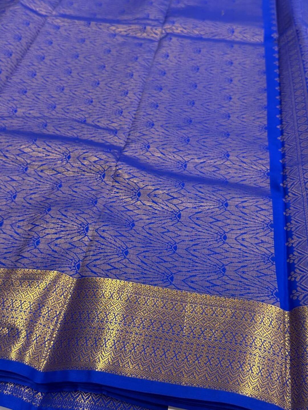 Royal Blue Cotton Silk Saree
