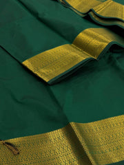 Forest Green Cotton Silk Saree