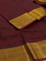 Maroon Cotton Silk Saree