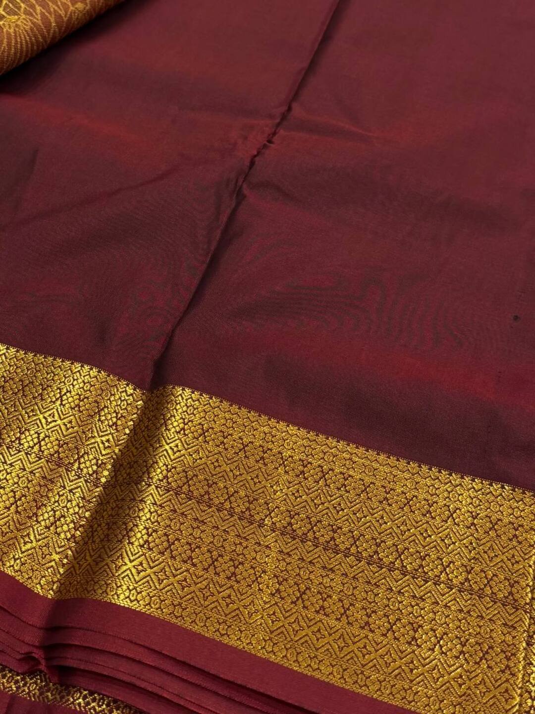 Maroon Cotton Silk Saree