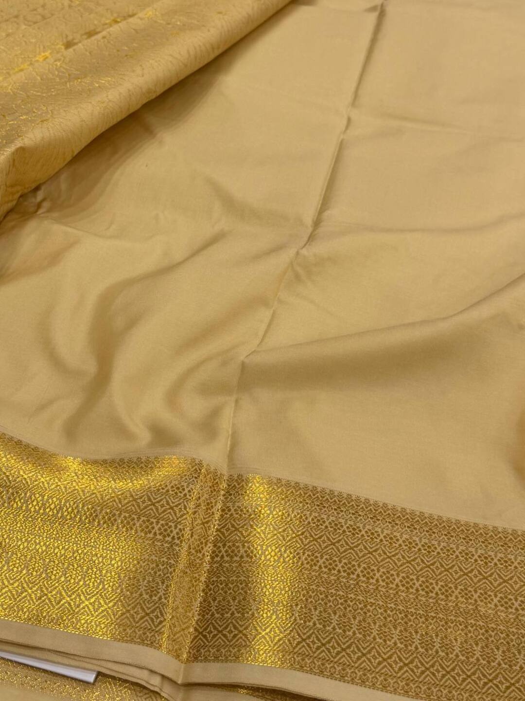 Off White Cotton Silk Saree