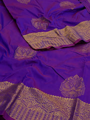 Dual Tone Purple Cotton Silk Saree