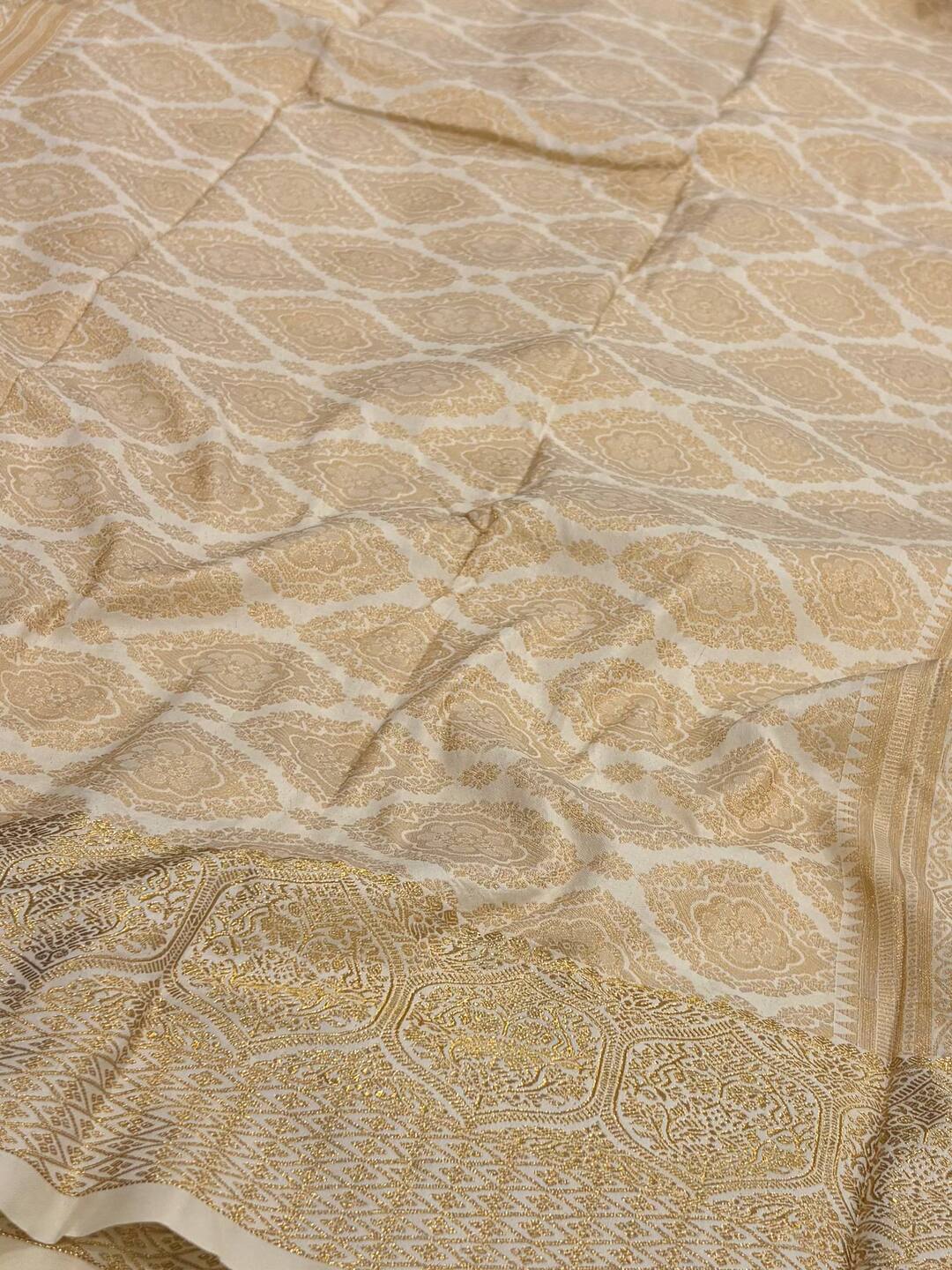 Off White Cotton Silk Saree