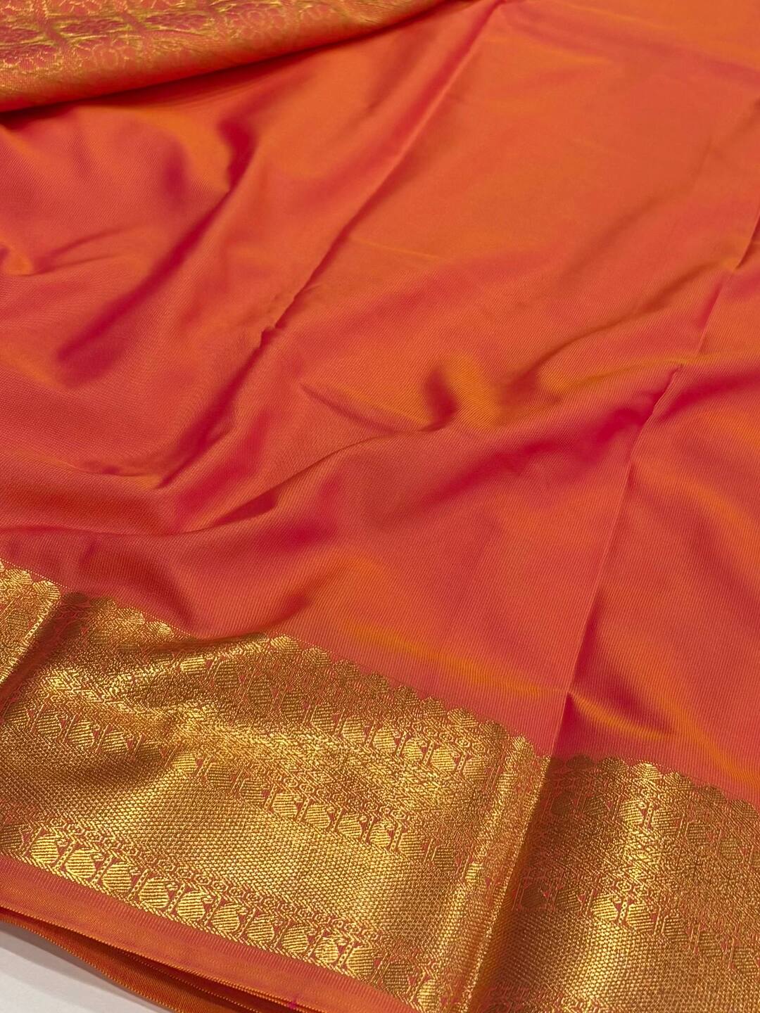 Dual Shade Pink Cotton Silk Saree