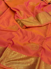 Dual Shade Pink Cotton Silk Saree