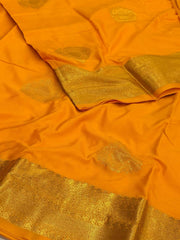 Yellow Cotton Silk Saree