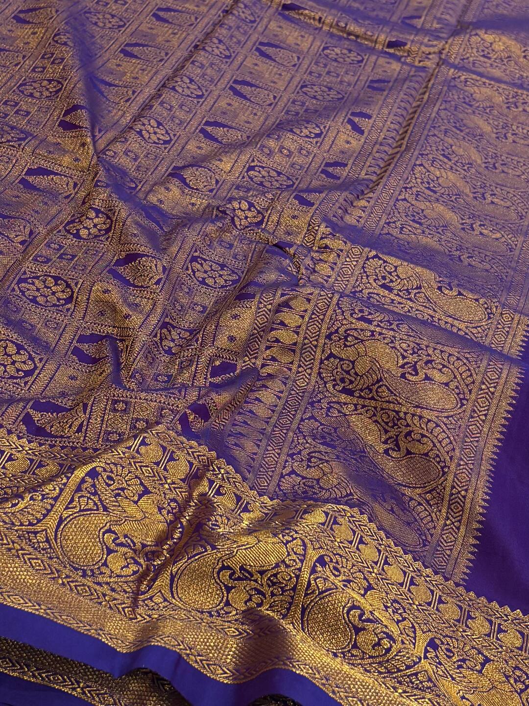 Violet Purple Cotton Silk Saree