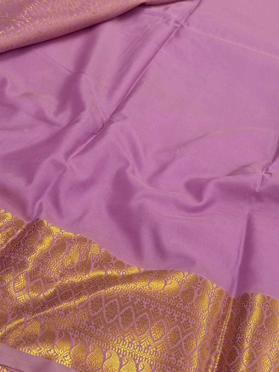 Light Purple Cotton Silk Saree