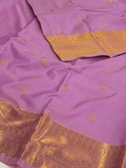 Light Purple Cotton Silk Saree