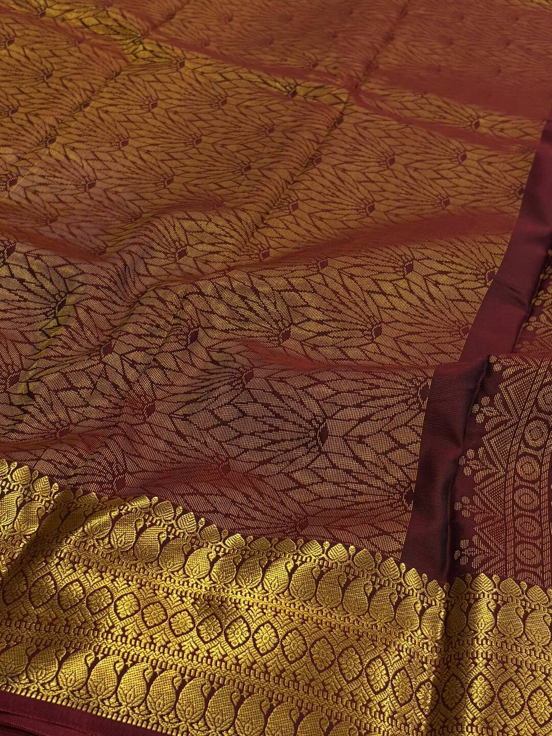 Maroon Cotton Silk Saree