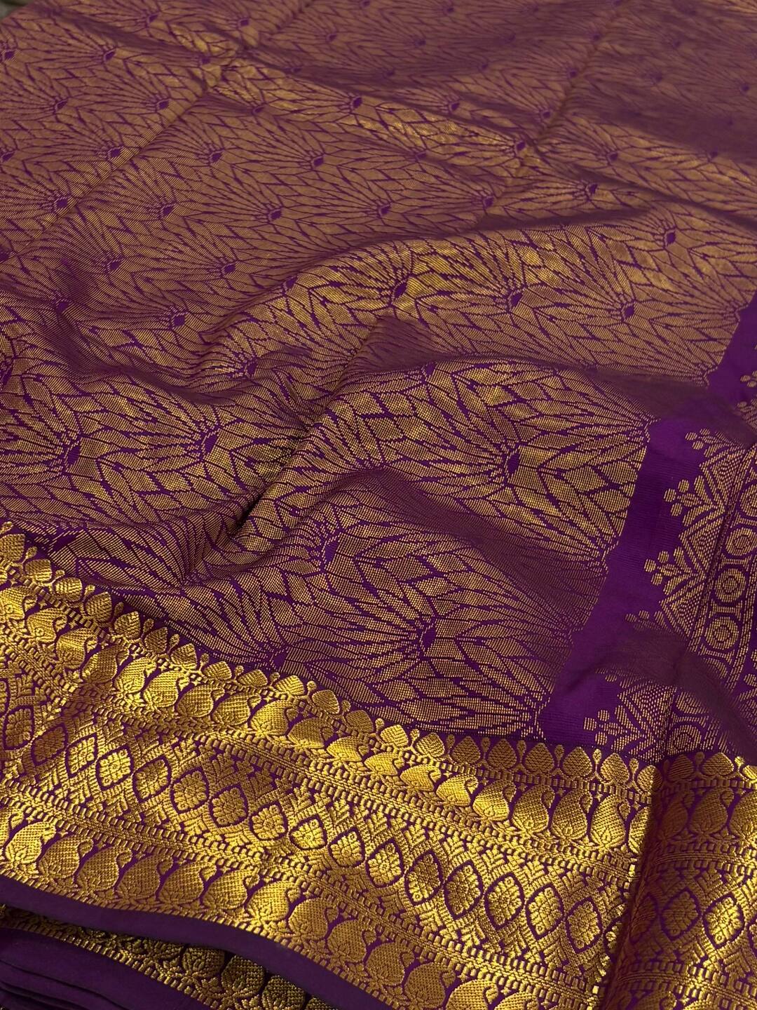 Royal Purple Cotton Silk Saree