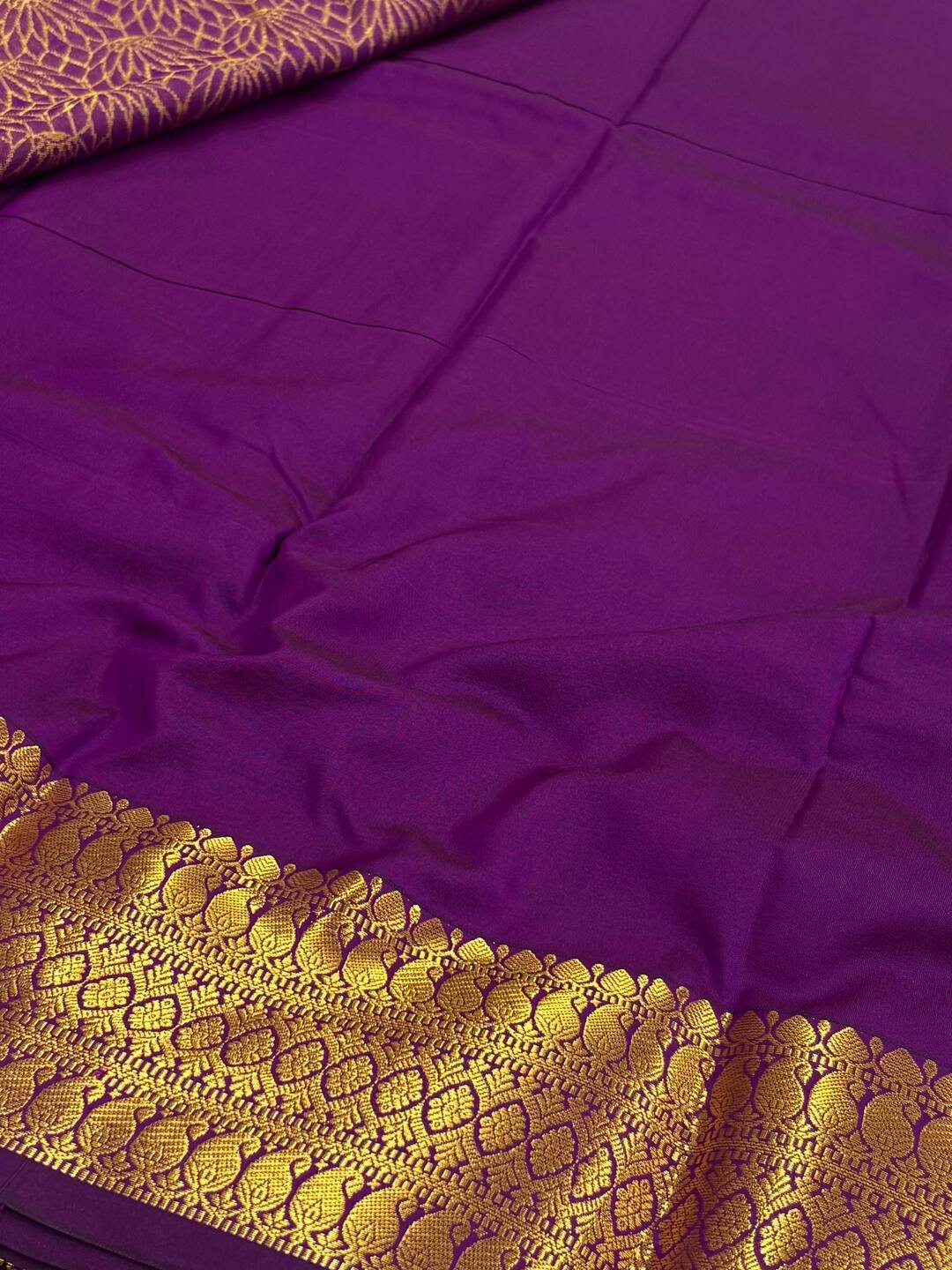 Royal Purple Cotton Silk Saree