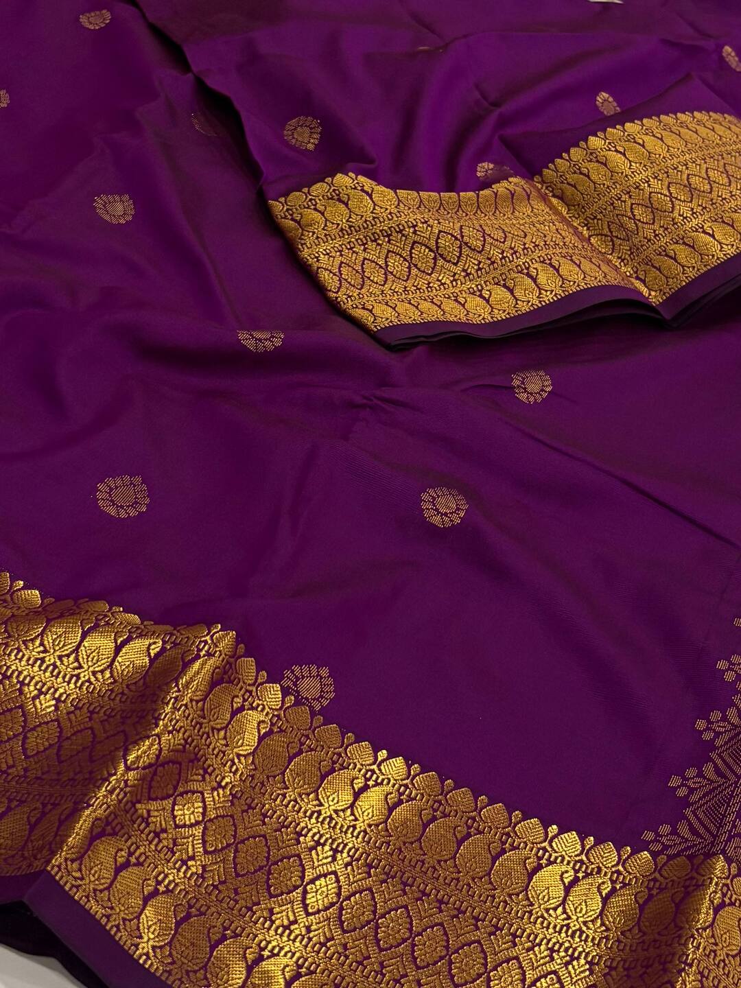 Royal Purple Cotton Silk Saree