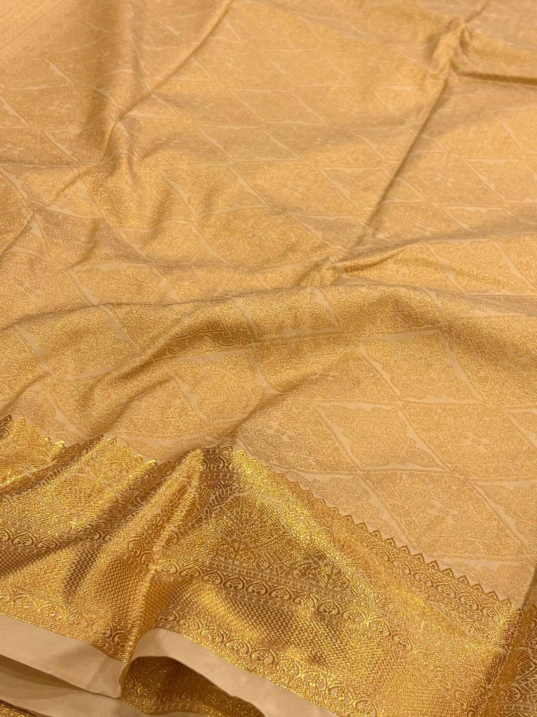 Off White Cotton Silk Saree