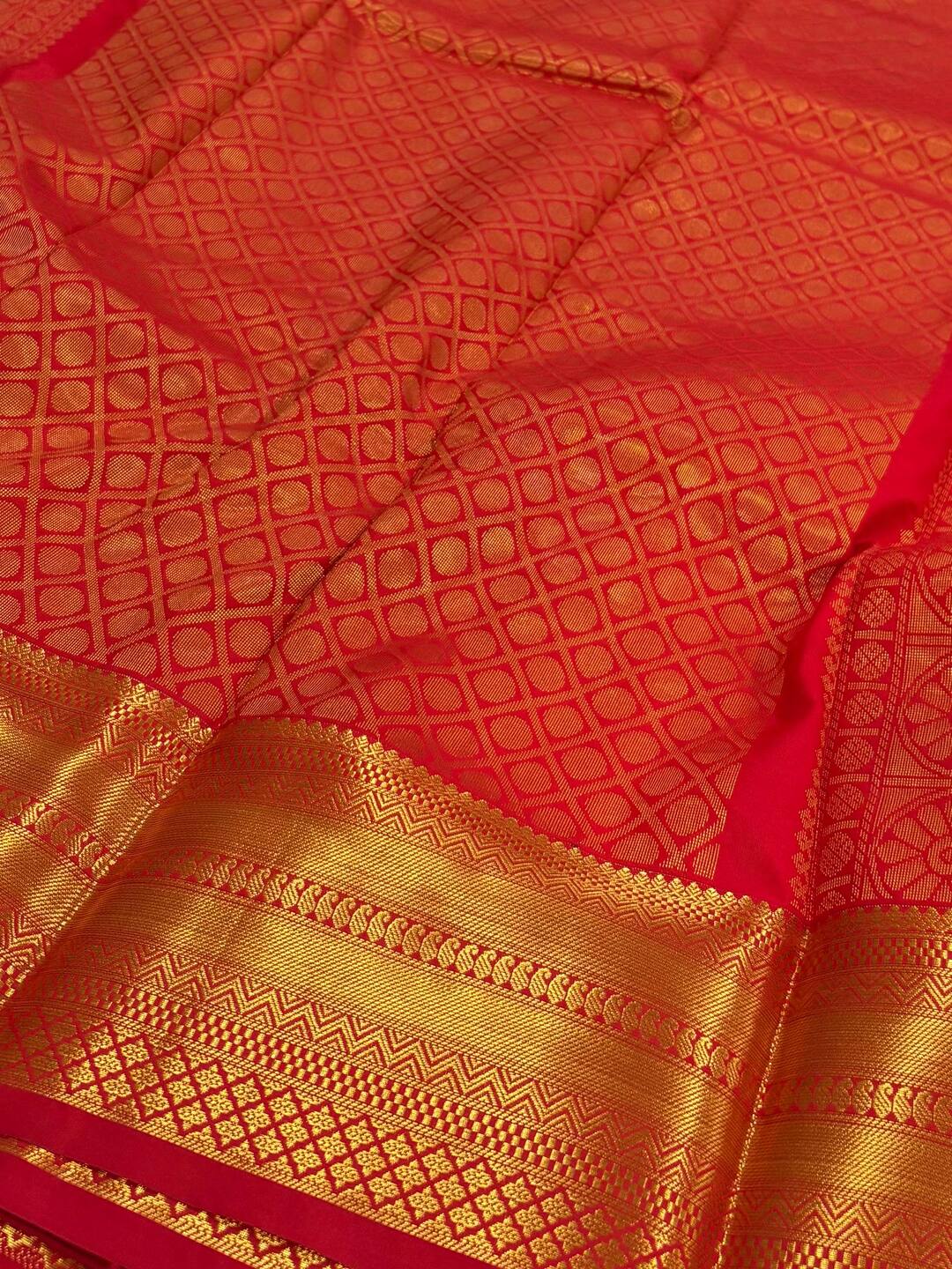 Chili Red Cotton Silk Saree