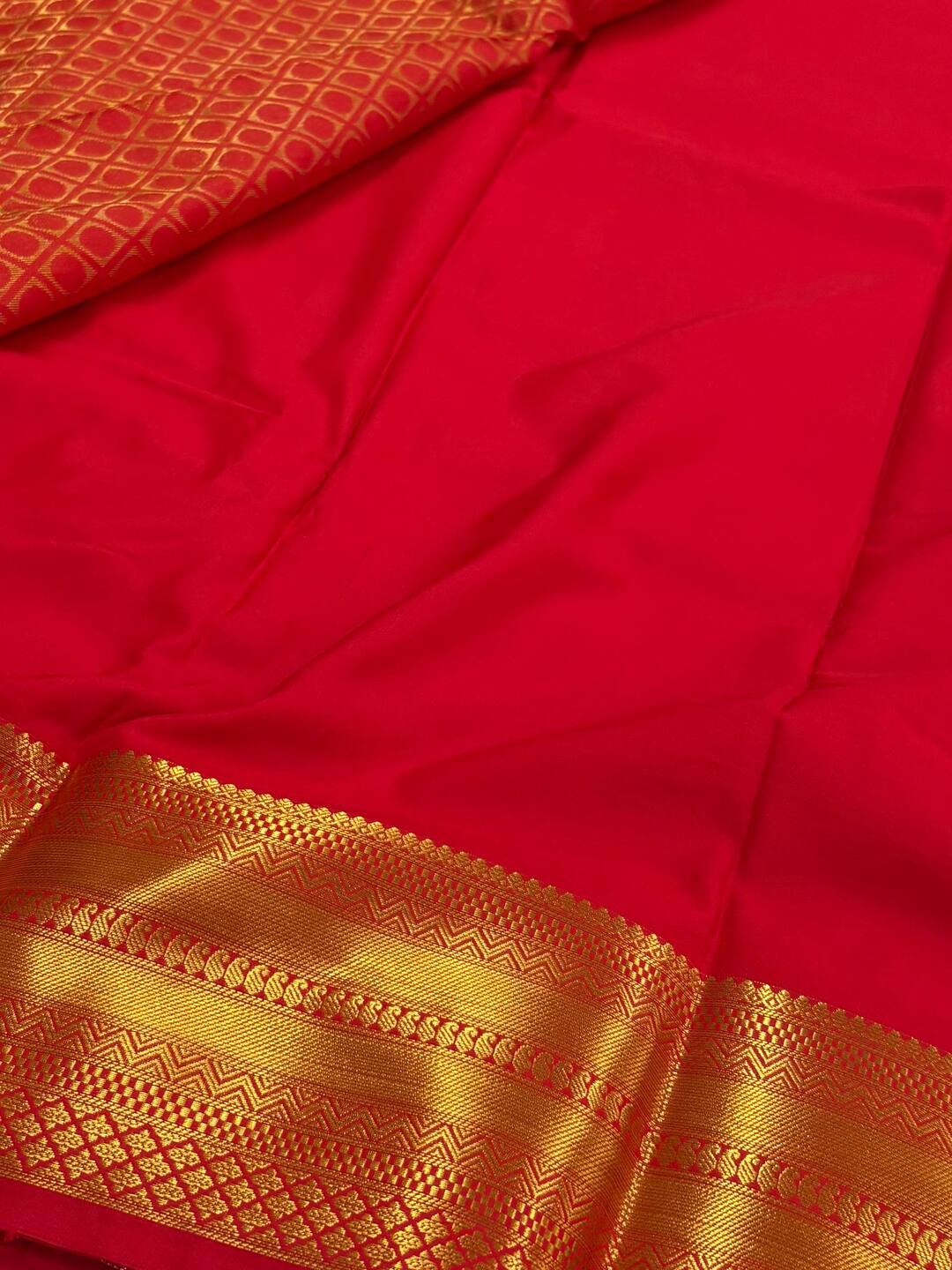 Chili Red Cotton Silk Saree
