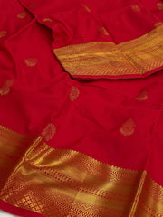 Chili Red Cotton Silk Saree