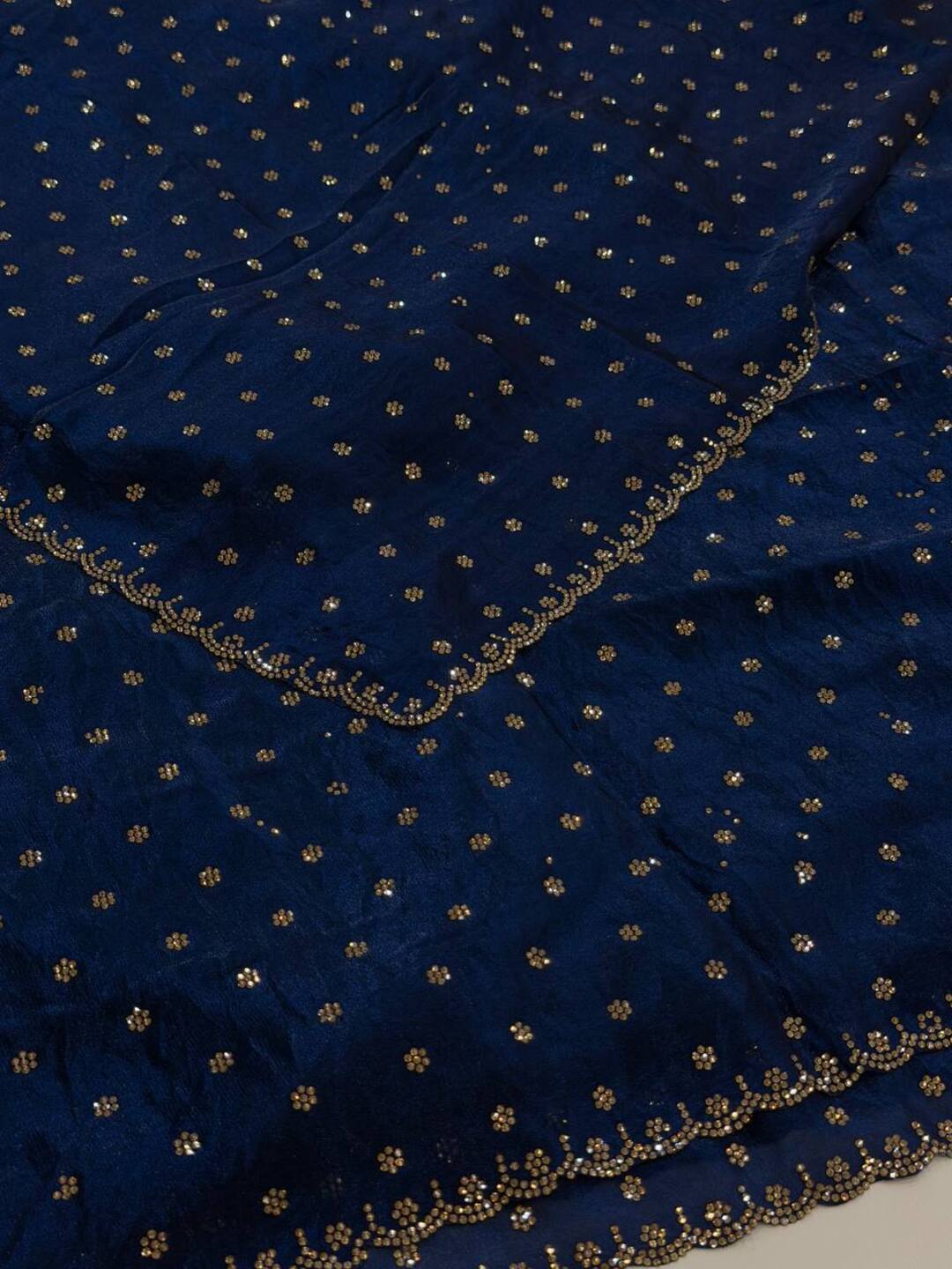 Teal Blue Georgette Saree