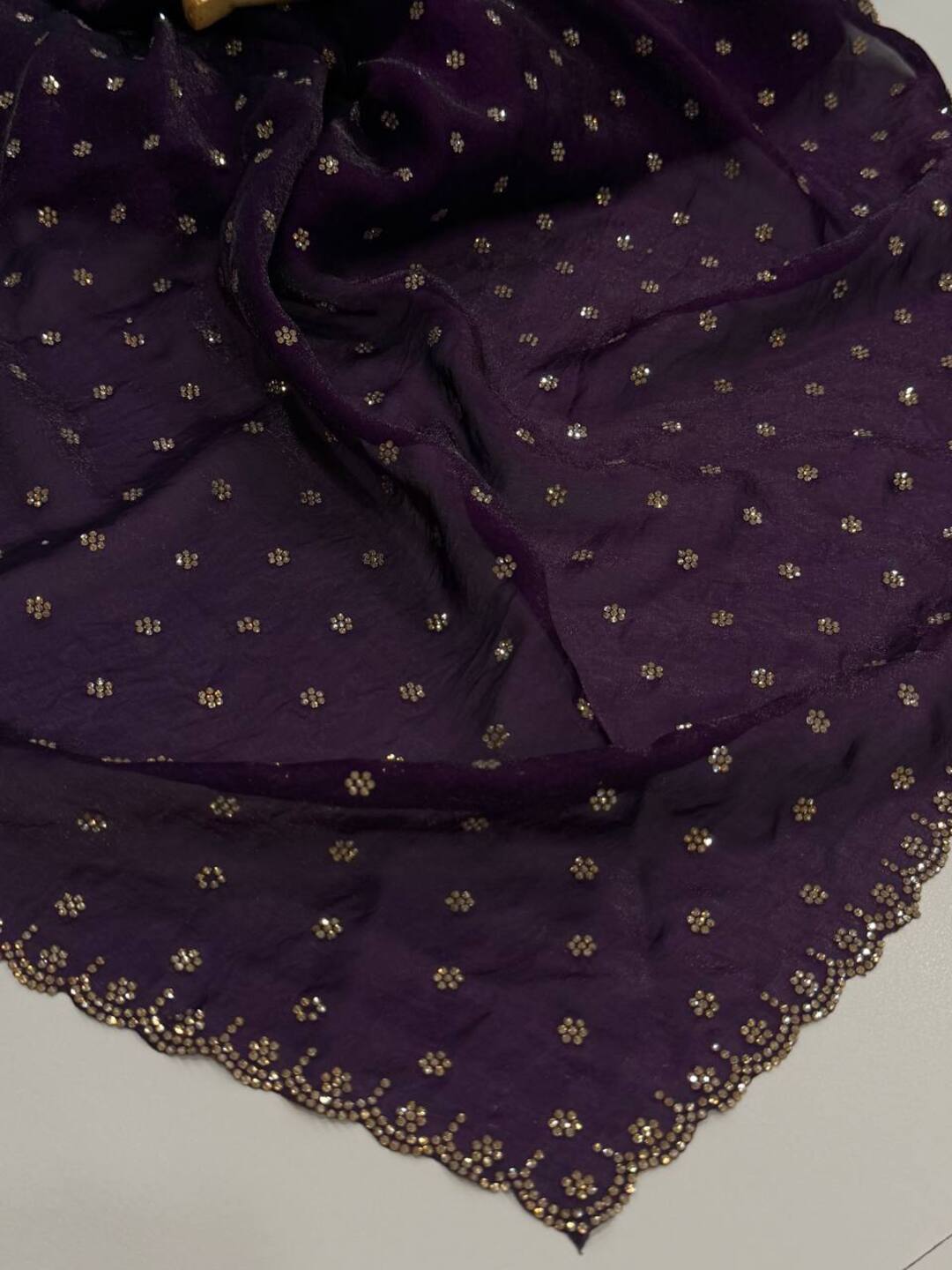 Royal Purple Georgette Saree