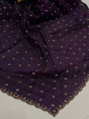 Royal Purple Georgette Saree