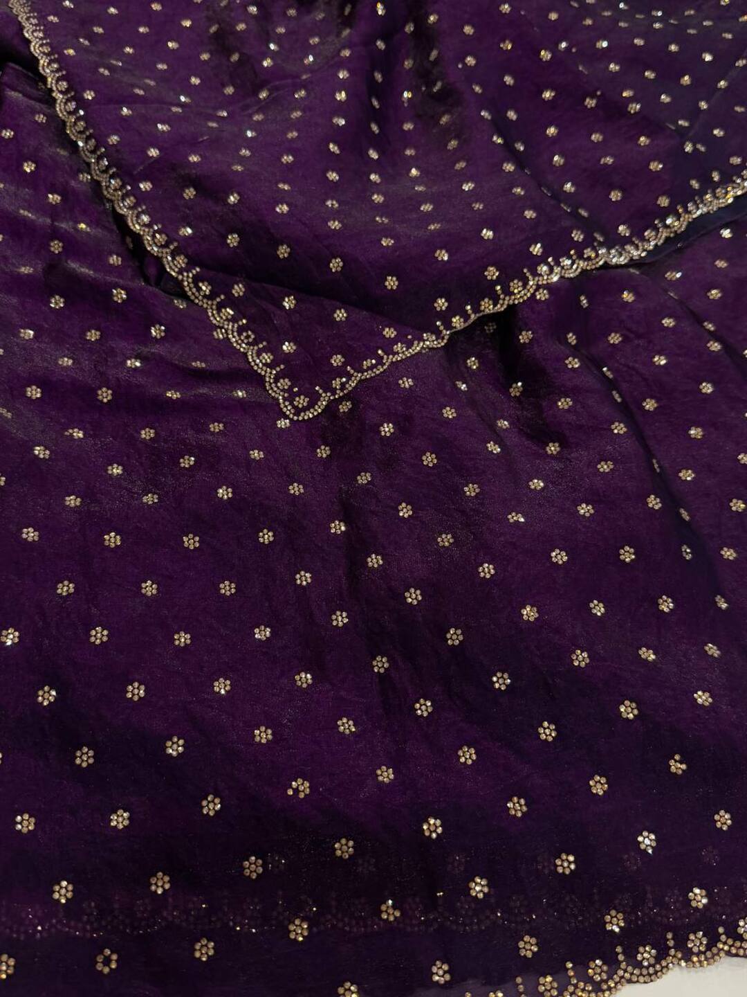 Royal Purple Georgette Saree