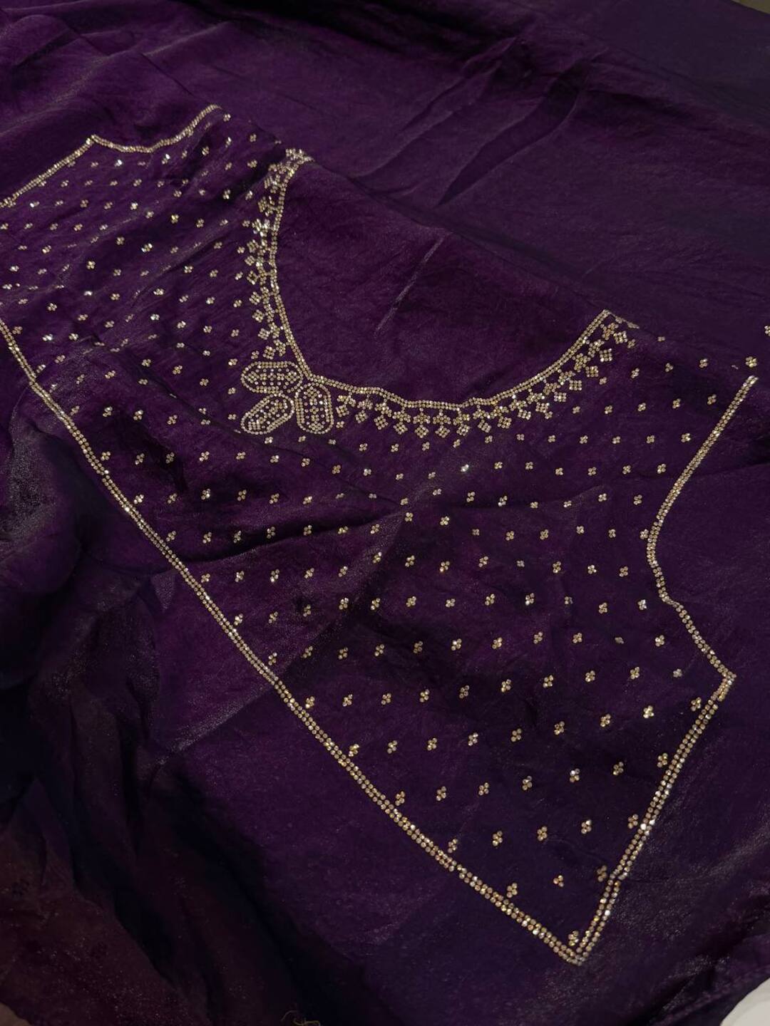 Royal Purple Georgette Saree