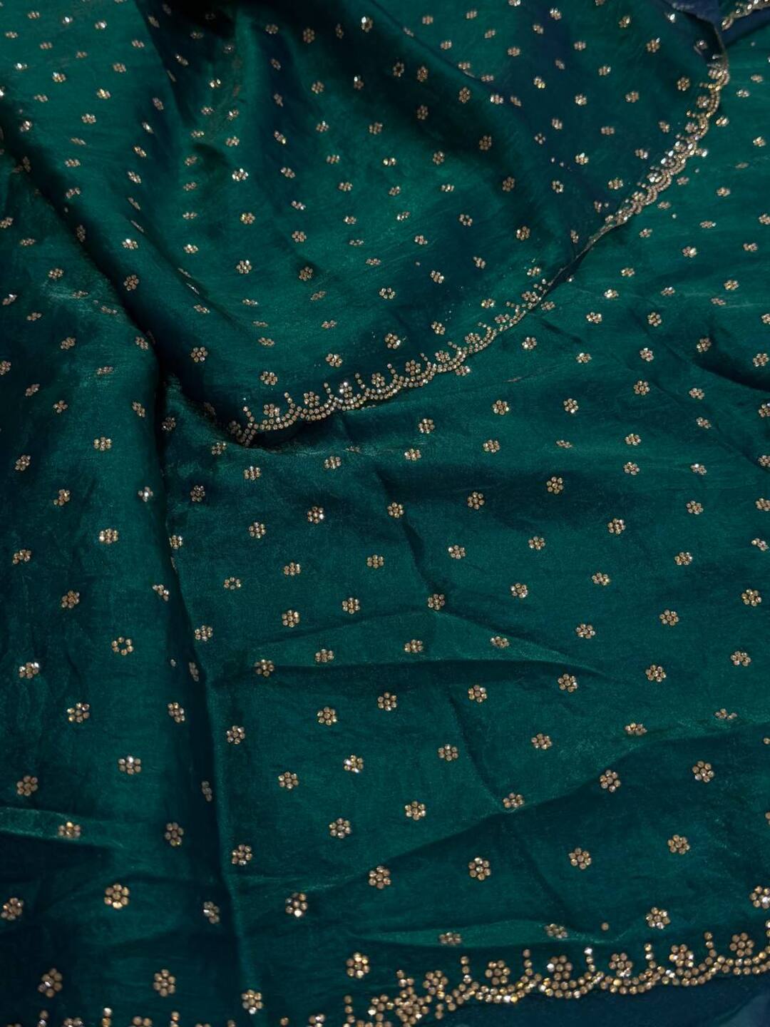 Peacock Green Georgette Saree