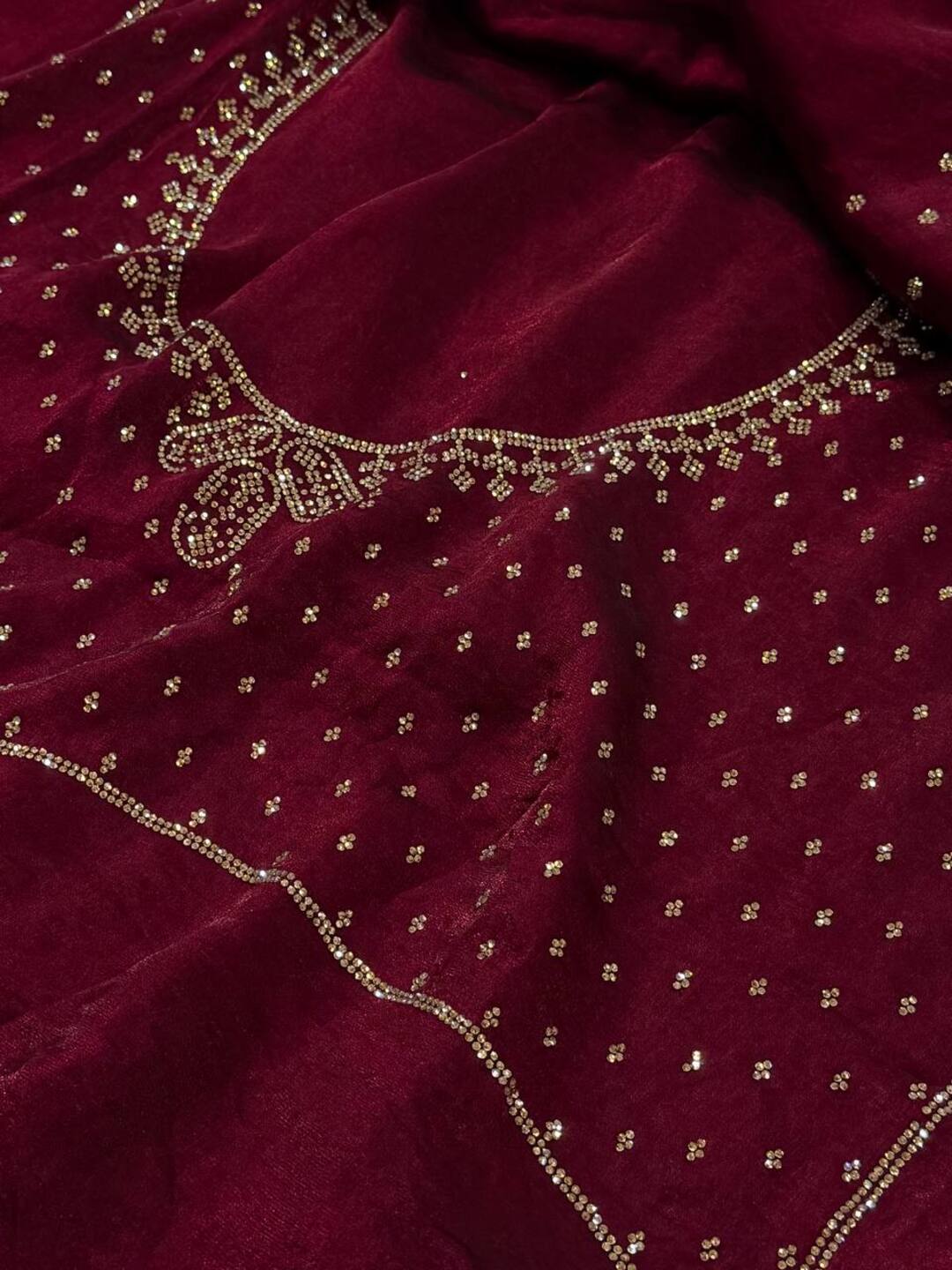 Wine Purple Georgette Saree