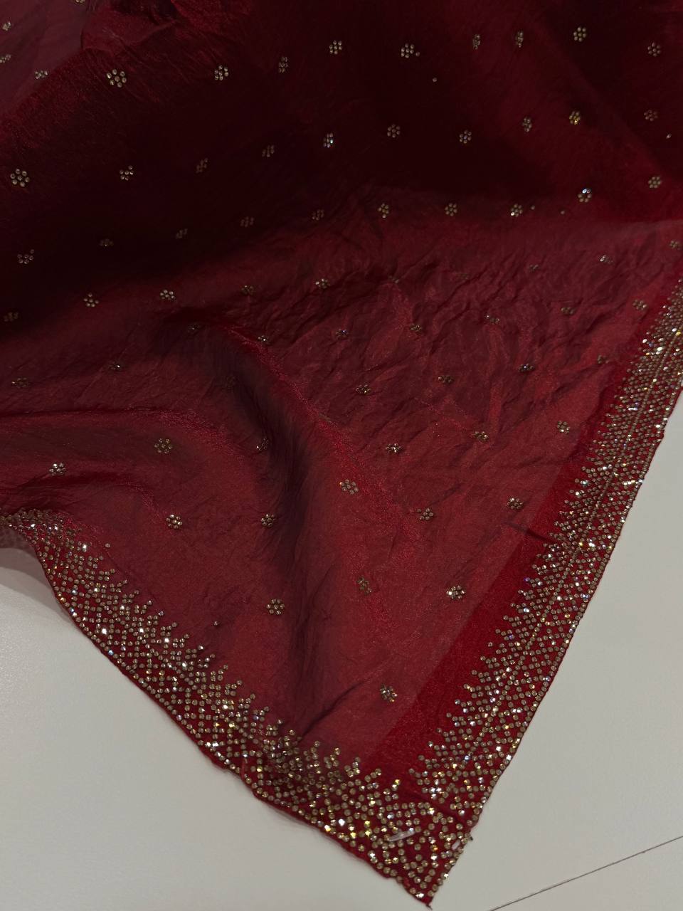 Maroon Georgette Saree