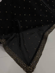 Black Georgette Saree