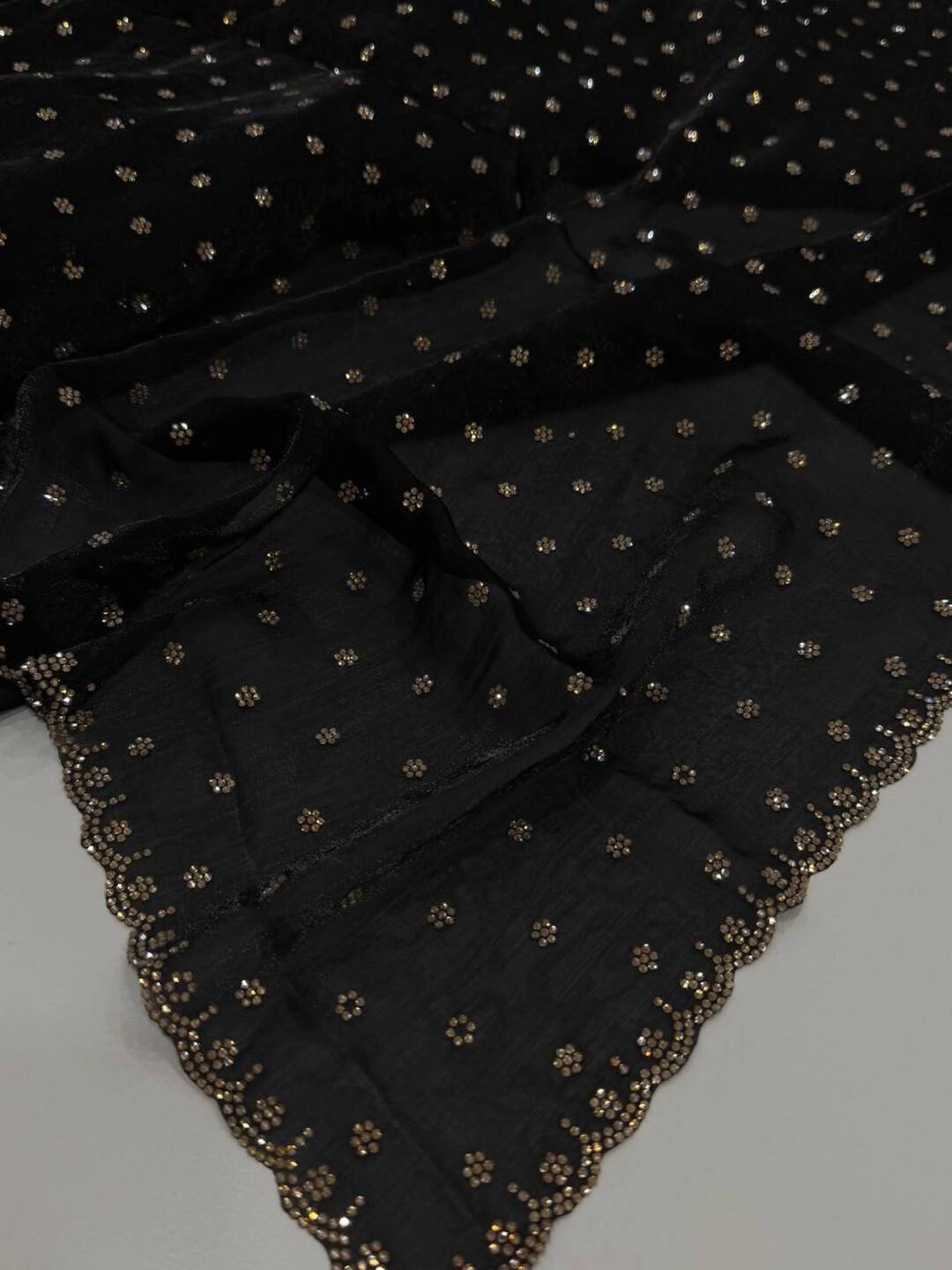 Black Georgette Saree