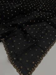 Black Georgette Saree