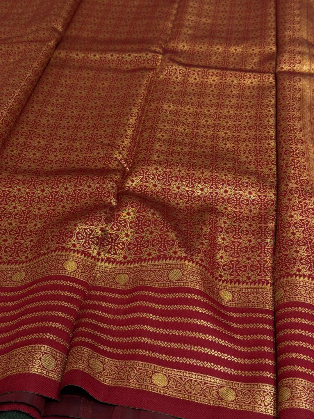 Emerald Green Cotton Silk Saree