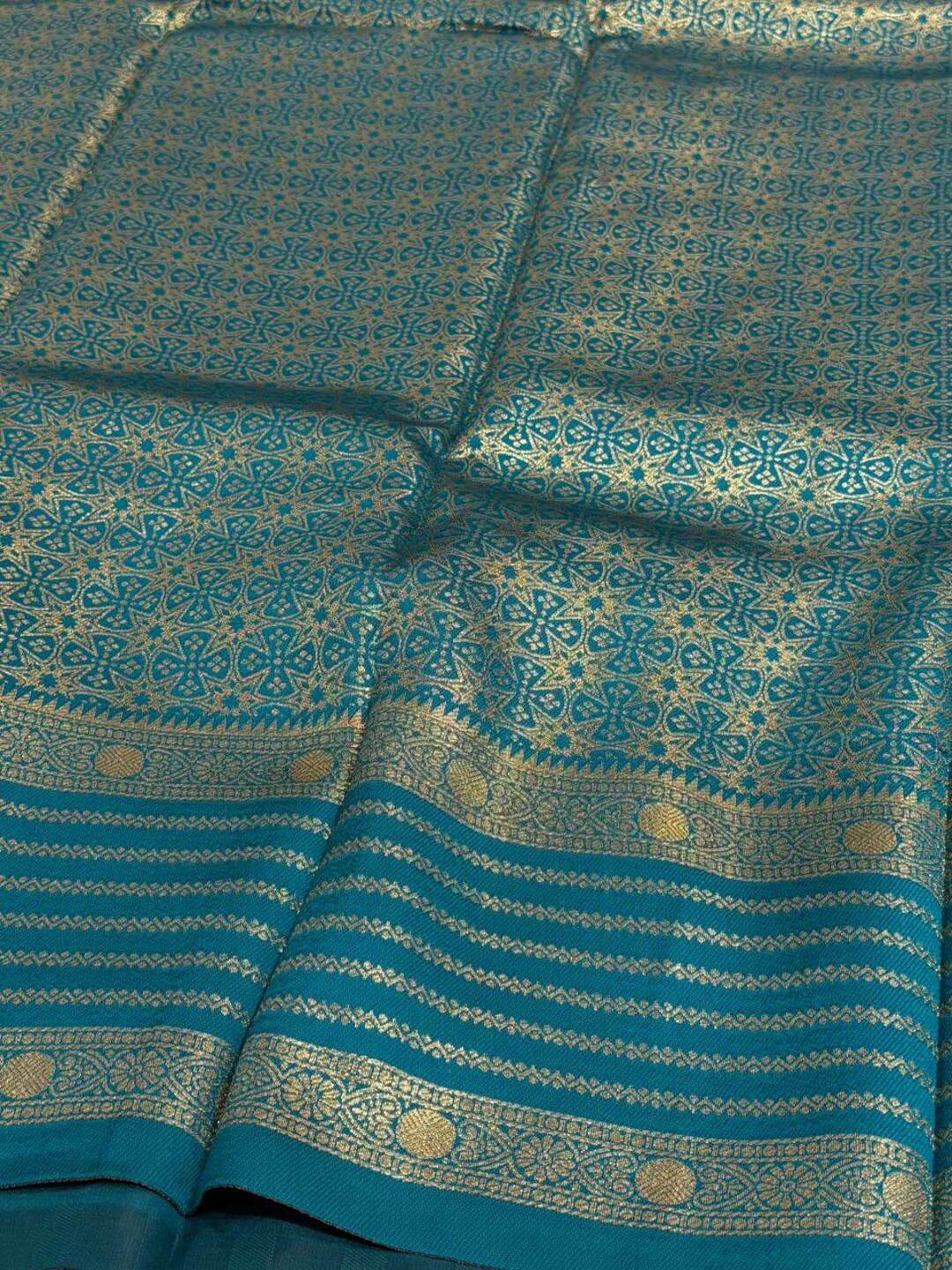 Navy Blue Cotton Silk Saree