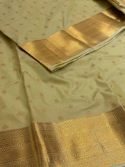 Mint Green Cotton Silk Saree
