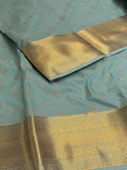 Baby Blue Cotton Silk Saree