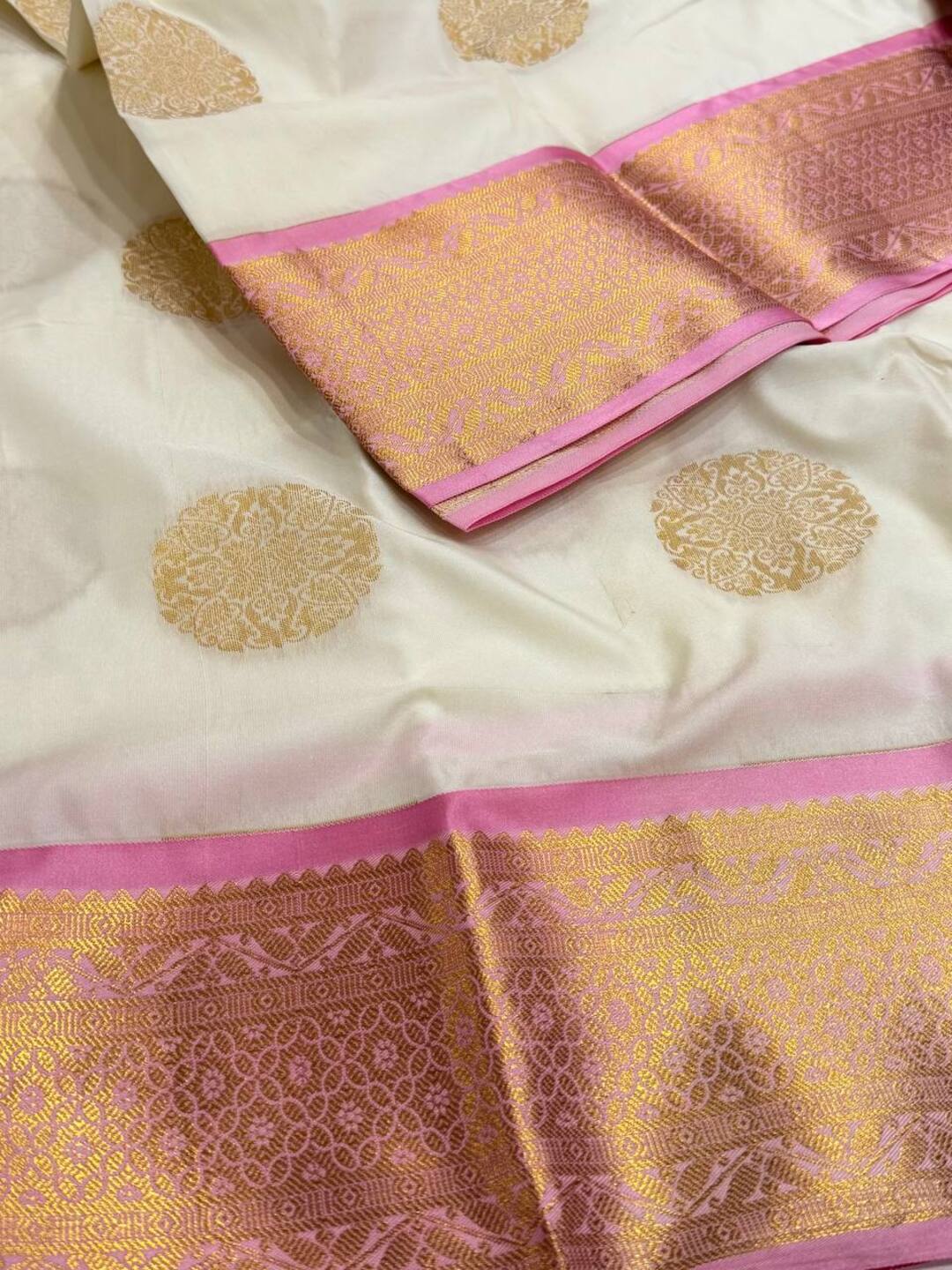 White Cotton Silk Saree