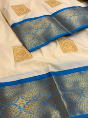 Off White Cotton Silk Saree